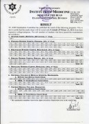 Result of MD Kayachikitsha 1st Year & MBBS 1st Phase 2nd Year (Chance Exam of UCMS & CMC) and PCL Nu